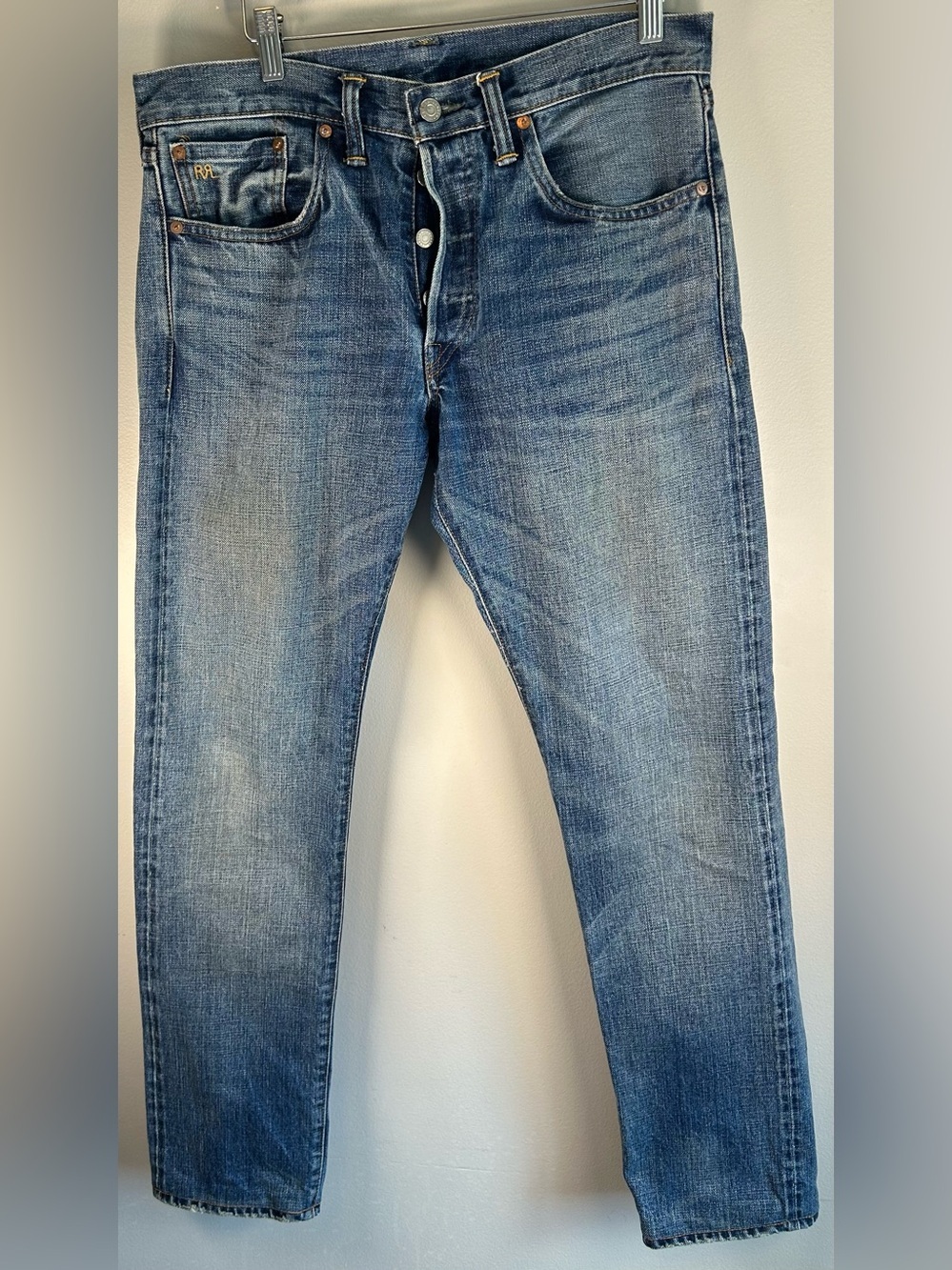 RRL Men’s Jeans 32x32 Ralph Lauren’s Finest Japan Woven Selvedge Blue Denim Slim